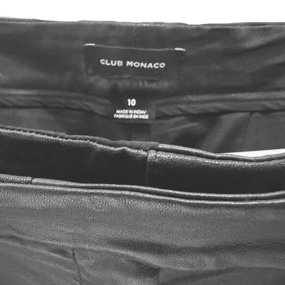 Club Monaco Black Leather Pants - Picture 6 of 7